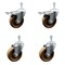 Service Caster 4 Inch SS High Temp Phenolic 3/8 Inch Stem Caster Total Lock Brake SCC, 2PK SCC-SSTSTTL20S414-PHSHT-381615-2-S2 - alternate 3